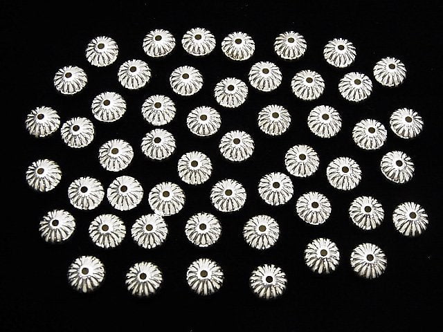 Silver925  Line Carved Roundel  8mm 5pcs $6.79!