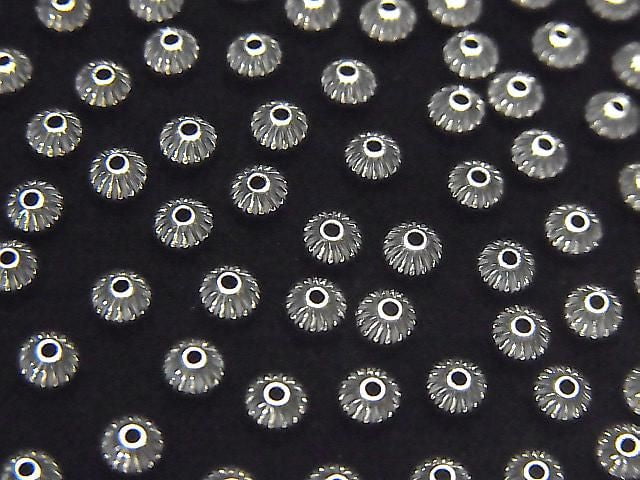 Silver925  Line Carved Rondelle  3.3mm 10pcs