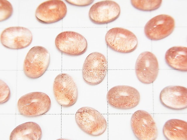 Natural Russian Strawberry Quartz AAA- Oval Cabochon 7x5mm 2pcs $24.99!