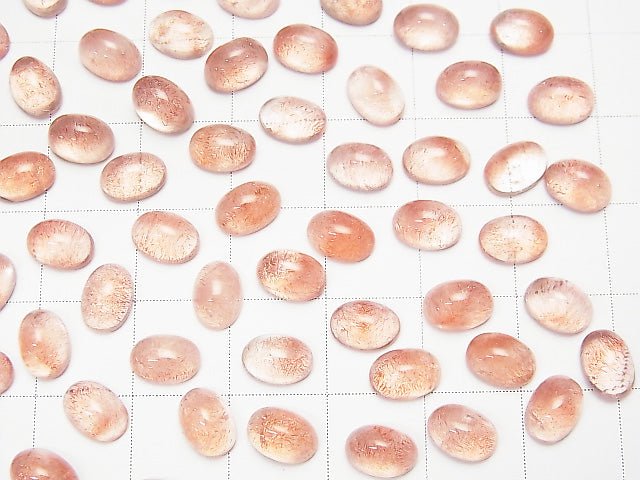 Natural Russian Strawberry Quartz AAA- Oval Cabochon 7x5mm 2pcs $24.99!