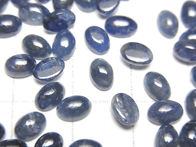 [Video] High Quality Blue Sapphire AA++ Oval Cabochon 6x4mm 3pcs