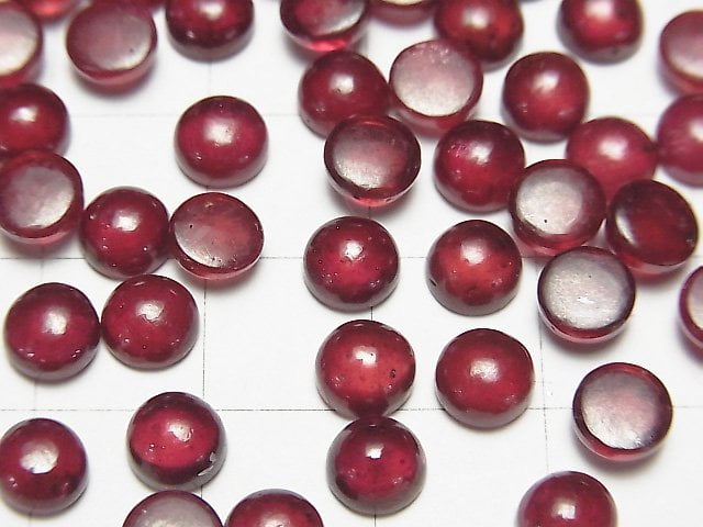 [Video] High Quality Ruby AA++ Round  Cabochon 6x6mm 2pcs