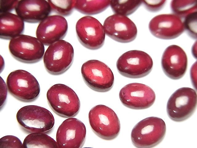 Cabochon, Ruby Gemstone Beads