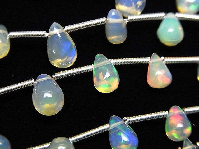 [Video]High Quality Ethiopian Opal AA++ Drop (Smooth) 1strand (18pcs)