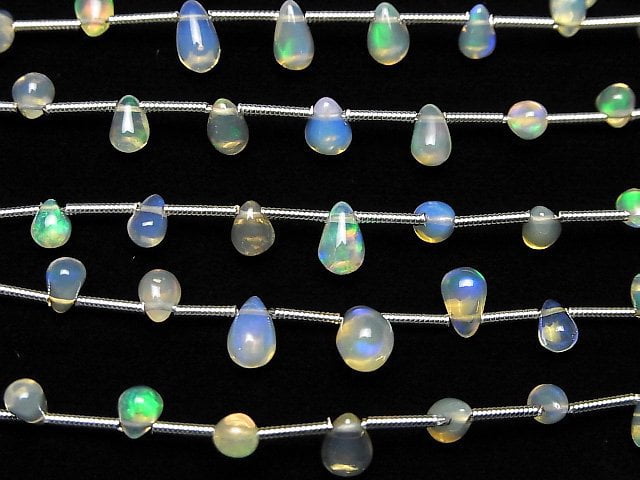 [Video]High Quality Ethiopian Opal AA++ Drop (Smooth) 1strand (18pcs)