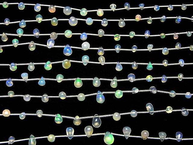 [Video]High Quality Ethiopian Opal AA++ Drop (Smooth) 1strand (18pcs)