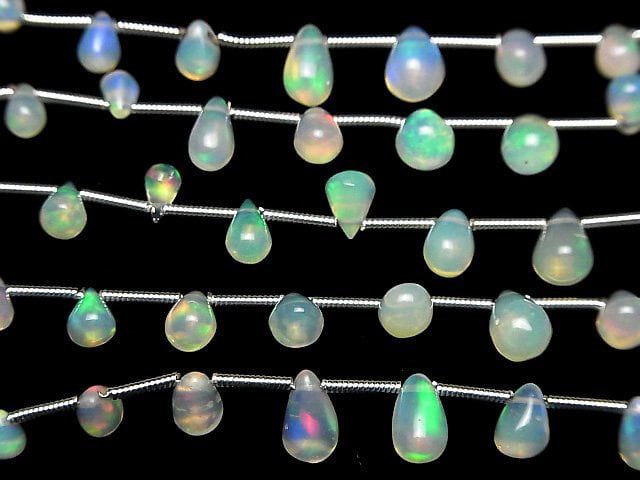 [Video]High Quality Ethiopian Opal AA++ Drop (Smooth) 1strand (18pcs)