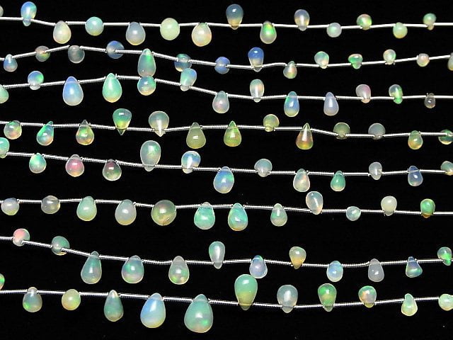 [Video]High Quality Ethiopian Opal AA++ Drop (Smooth) 1strand (18pcs)