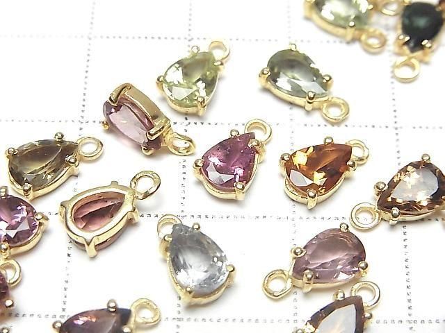 [Video] High Quality Multicolor Tourmaline AAA Bezel Setting Pear Shape Faceted 7x5mm 3pcs