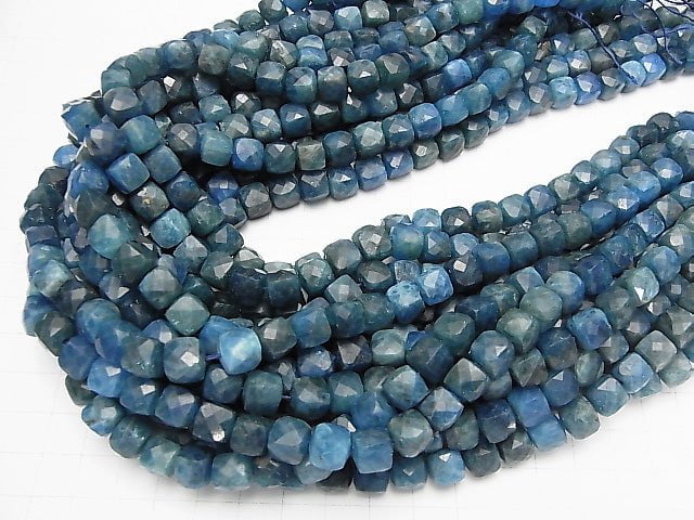 High Quality! Brazil Apatite AA++ Cube Shape 8x8x8mm half or 1strand beads (aprx.15inch/36cm)