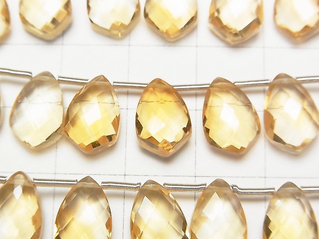 [Video] High Quality Citrine AA++ Deformed Faceted Marquise 12x8mm half or 1strand (18pcs )