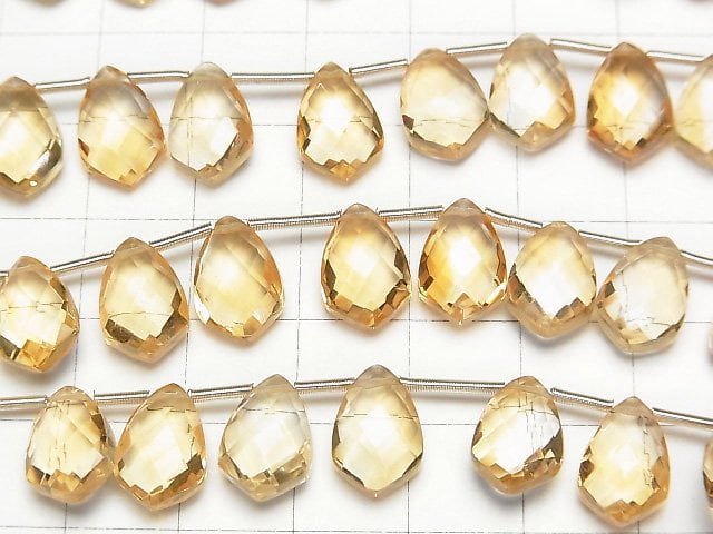 [Video] High Quality Citrine AA++ Deformed Faceted Marquise 12x8mm half or 1strand (18pcs )