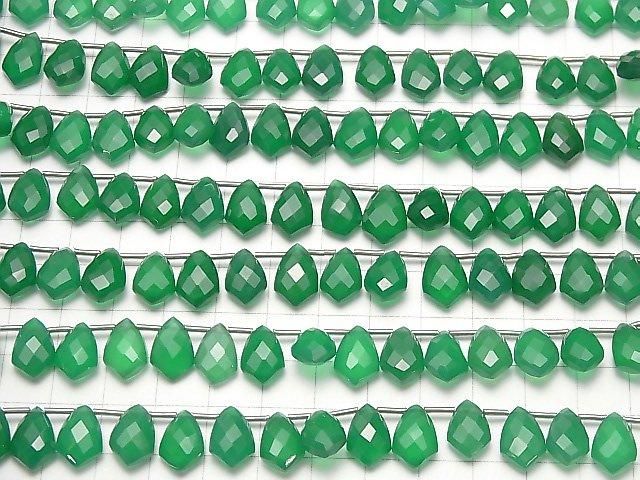 [Video] High Quality Green Onyx AAA Shaped Faceted Marquise 12x8mm Half or 1 Strand (18pcs)