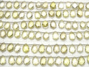 [Video] High Quality Lemon Quartz AAA Deformation Faceted Marquise 12x8mm half or 1strand (18pcs)