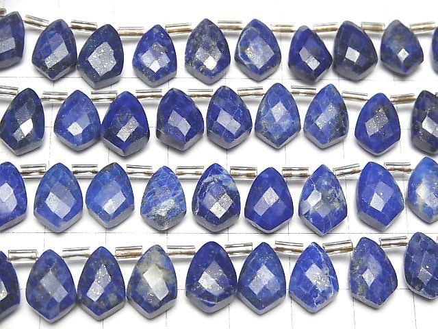 [Video]Lapislazuli AA++ Deformed Faceted Marquise 12x8mm half or 1strand (18pcs )