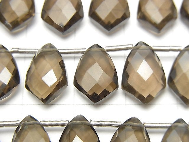 High Quality Smoky Quartz AAA Deformation Faceted Marquise 12x8mm half or 1strand (18pcs ).