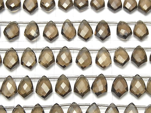 High Quality Smoky Quartz AAA Deformation Faceted Marquise 12x8mm half or 1strand (18pcs ).