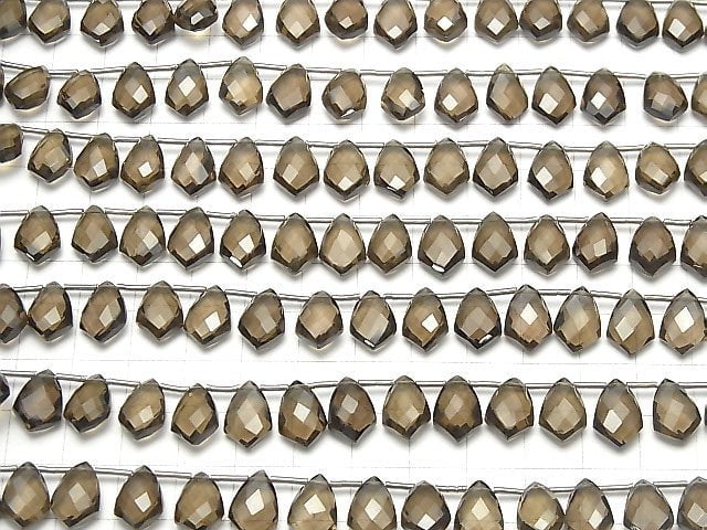 High Quality Smoky Quartz AAA Deformation Faceted Marquise 12x8mm half or 1strand (18pcs ).