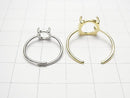 [Video]Silver925 Ring Frame (Prong Setting) Round 10mm 18KGP Free Size 1pc