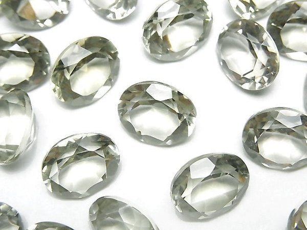 High Quality Green Amethyst AAA Loose stone Oval Faceted 12x10mm 2pcs