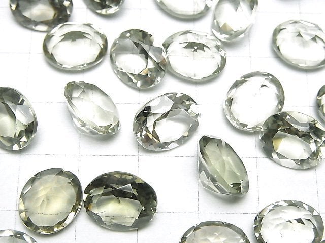 High Quality Green Amethyst AAA Loose stone Oval Faceted 12x10mm 2pcs