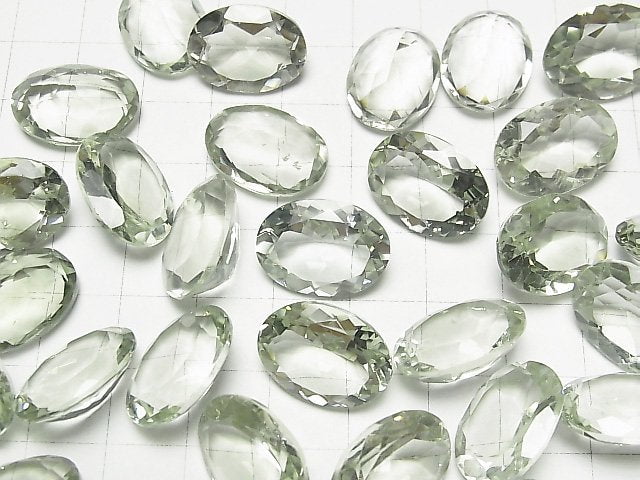 [Video] High Quality Green Amethyst AAA Undrilled Oval Faceted 18x13mm 2pcs $15.99!