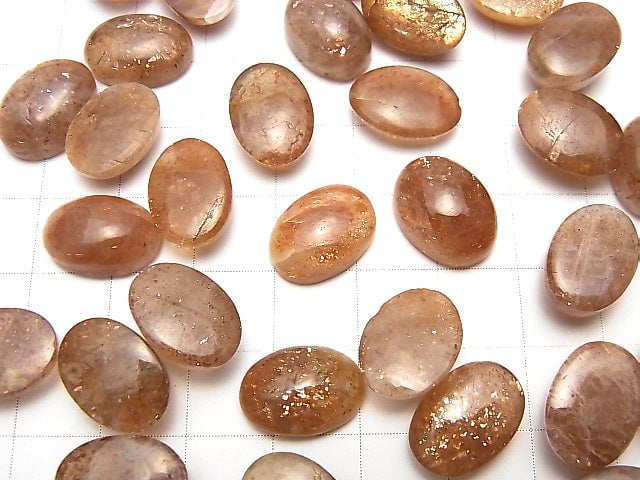 Sunstone AA+ Oval  Cabochon 14x12mm 3pcs $15.99!