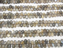 [Video]Labradorite AA+ Pear shape Faceted Briolette half or 1strand beads (aprx.9inch/23cm)
