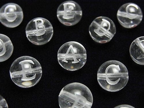 Carving, Crystal Quartz, Round Gemstone Beads