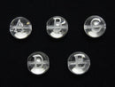 [Video] Alphabet (Print) Carving! Crystal AAA Round 10mm [A,B,C,D,E] 2pcs