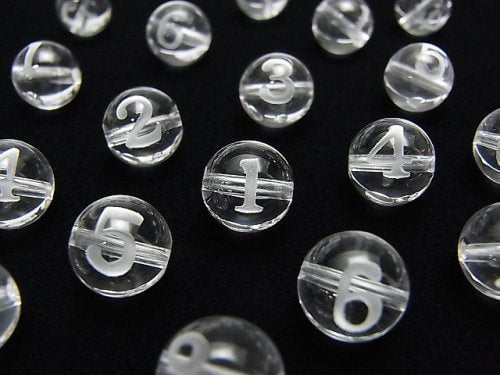 Carving, Crystal Quartz, Round Gemstone Beads