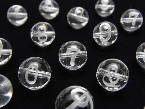 Carving, Crystal Quartz, Round Gemstone Beads