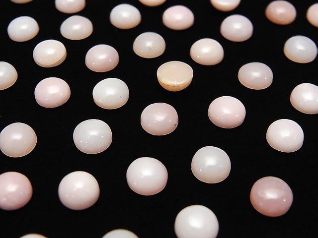 Pink Opal AA++ Round Cabochon 6x6mm 5pcs