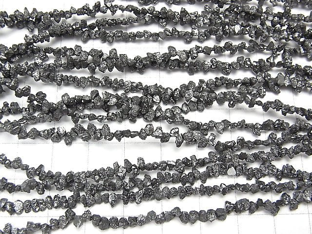 [Video] Black Diamond Chips Top Side Drilled Hole half or 1strand beads (aprx.16inch/40cm)