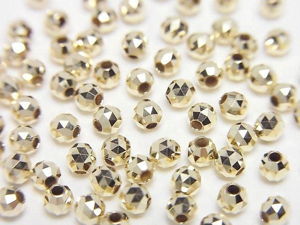 [K10 Yellow Gold] Triangle Round Cut Beads [2mm][2.5mm][3mm] 1pc -