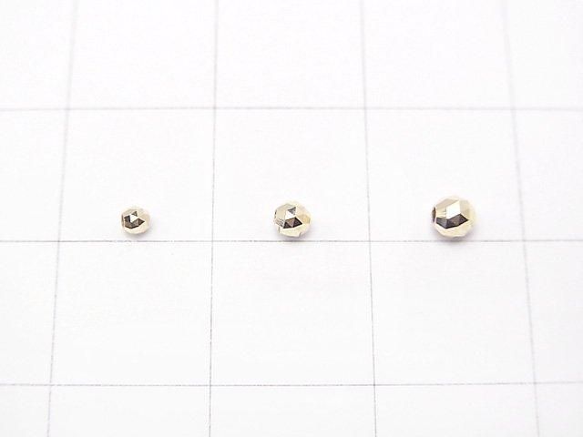[K10 Yellow Gold] Triangle Round Cut Beads [2mm][2.5mm][3mm] 1pc -