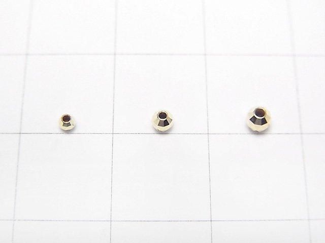 [K10 Yellow Gold] Triangle Round Cut Beads [2mm][2.5mm][3mm] 1pc