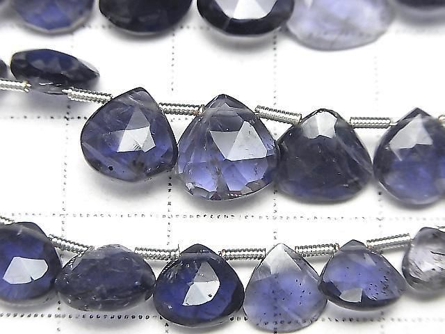 [Video] Iolite AA++ Chestnut Faceted Briolette 1 strand beads (approx. 7 inches/18 cm)