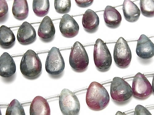 Pear Shape, Ruby in Zoisite Gemstone Beads
