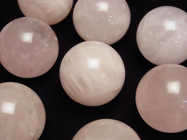 [Video] Rose Quartz AA++ Sphere, Round 30mm 2pcs