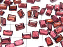 [Video] High Quality Mozambique Garnet AAA Loose stone Rectangle Faceted 6x4mm 5pcs