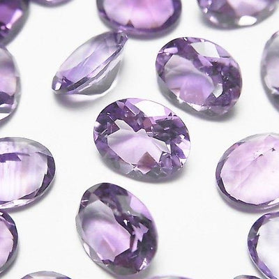High Quality Amethyst AAA Loose stone Oval Faceted 10x8mm 3pcs