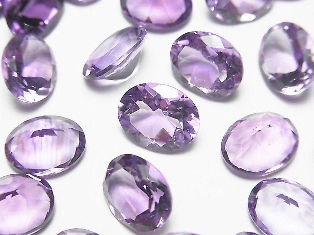 高品質紫水晶 AAA 橢圓形刻面裸石 10x8mm 3顆