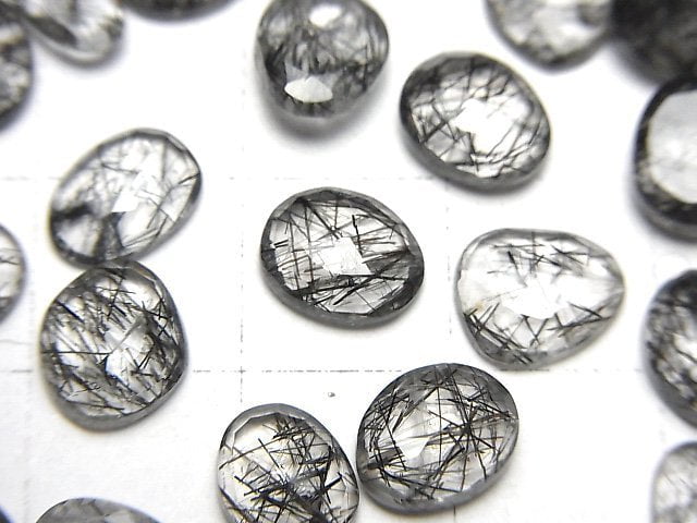 [Video]High Quality Tourmaline Quartz AAA Loose stone Free form Single side Rose Cut 5pcs