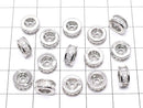 Metal Parts Rondelle 8x8x3.5mm Silver with CZ 2pcs $3.79!