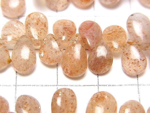 [Video] Mica Sunstone AA++ Pear shape (Smooth) 1strand beads (aprx.6inch / 16cm)