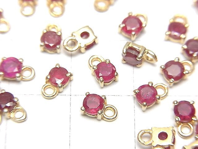 [Video] High Quality Ruby AAA- Bezel Setting Round Faceted 3.5x3.5mm 18KGP 4pcs $13.99!