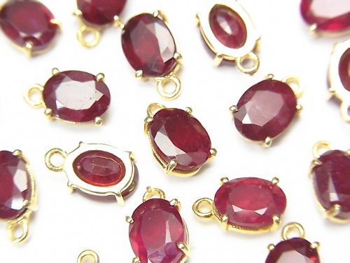 [Video] High Quality Ruby AAA Bezel Setting Oval Faceted 8x6mm 18KGP 2pcs $19.99!