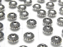Silver925  Line Carved Rondelle  6.7mm 5pcs