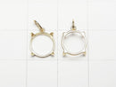 [Video][Japan][K10 Yellow Gold] Pendant Frame (Prong Setting) for Round Cabochon 8mm, 1pc